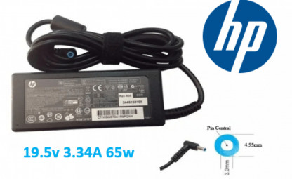 Cargador Hp 19.5v 3.34A 4.5mm x 3mm punta azul 