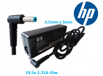 Cargador laptop HP 19.5v 2.31A plug azul 